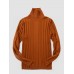 Men Solid Knitting High Neck Skin  friendly Casual Sweater