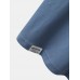 Men Cotton Contrast Striped Colorblock Chest Pocket Short Sleeve Leisure T  Shirt
