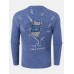 Mens Back Cartoon Cat Letter Embroidery Crew Neck Knit Pullover Sweaters