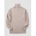 Men Solid Color Knitted High Neck Elastic Long Sleeve Casual Sweaters
