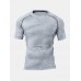 Men Snakes Skin Print High Elasticity Crew Neck Casual Short Sleeve Soft T  Shirts