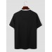 Men Patchwork Soft Formal Stylish Short Sleeve Buttons Decor T  Shirts